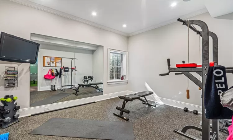 Home Gym with Egress Window