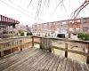 Wooden terrace with a residential view