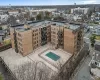 Aerial view with a view of city