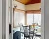 View from Dining room to sunroom