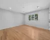 Spare room with visible vents, recessed lighting, baseboards, and light wood-style floors