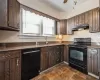 There is lots of cabinet and counter space in the kitchen.