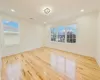 Unfurnished room featuring ornamental molding, light hardwood / wood-style flooring, and a healthy amount of sunlight