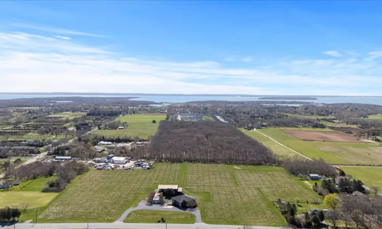 Aerial view with a rural view