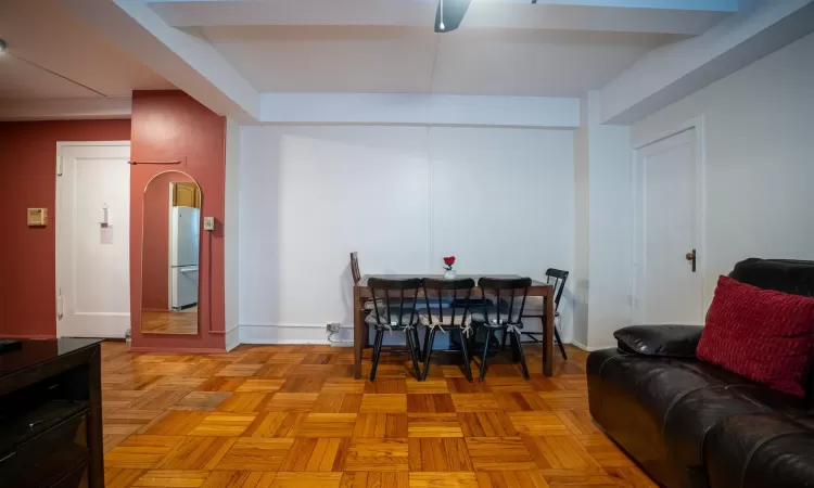 Dining space featuring baseboards